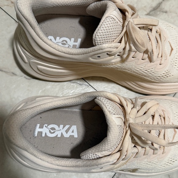 Hoka Women's Beige Athletic Shoes - Picture 2 of 5